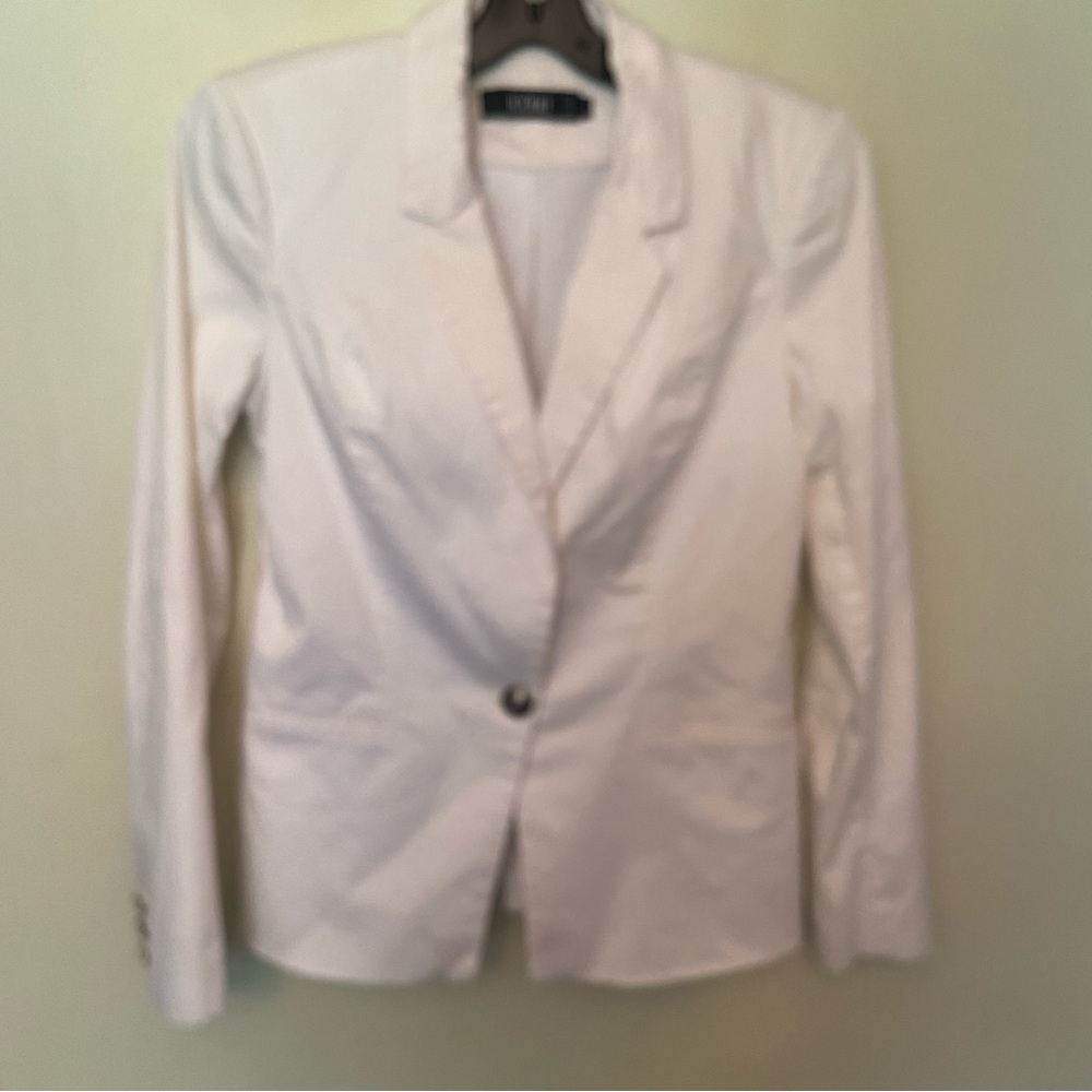 Women's White Single-Button Blazer Jacket